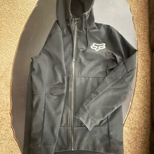 Fox Riding Black Hooded Jacket